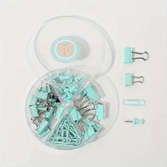 Paper Clip Dovetail Clip Thumbtack Set School Office Supplies