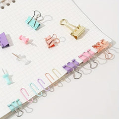 Paper Clip Dovetail Clip Thumbtack Set School Office Supplies