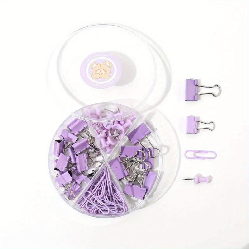 Paper Clip Dovetail Clip Thumbtack Set School Office Supplies