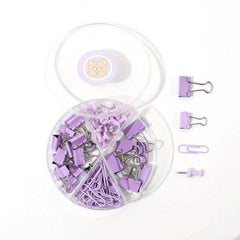 Paper Clip Dovetail Clip Thumbtack Set School Office Supplies