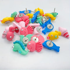 30pcs Creative Push Pins for Cork Board Office Organization