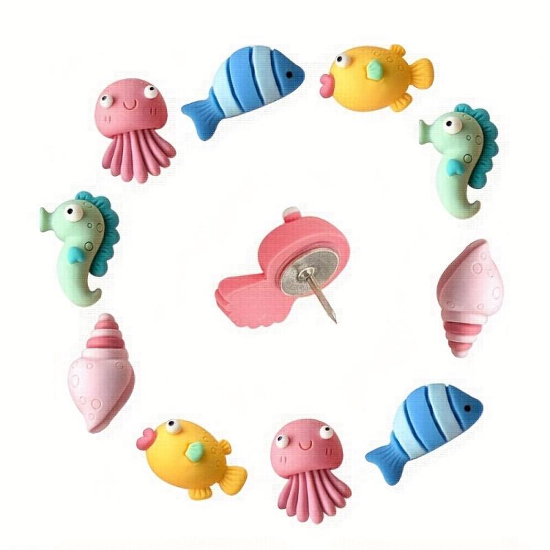 30pcs Creative Push Pins for Cork Board Office Organization