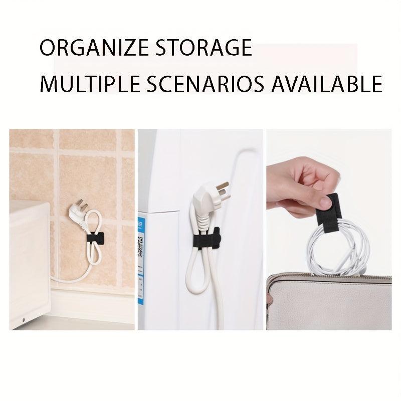 Self Adhesive Snap Hook And Loop Fastener Cable Fixing Artifact