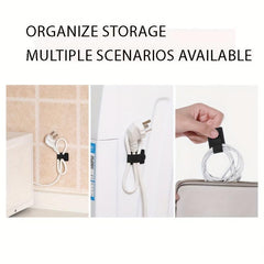 Self Adhesive Snap Hook And Loop Fastener Cable Fixing Artifact
