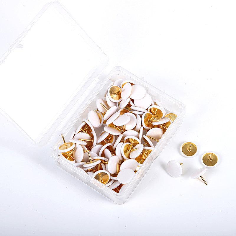 100pcs Colorful Wrapped Pushpins for Home School Office