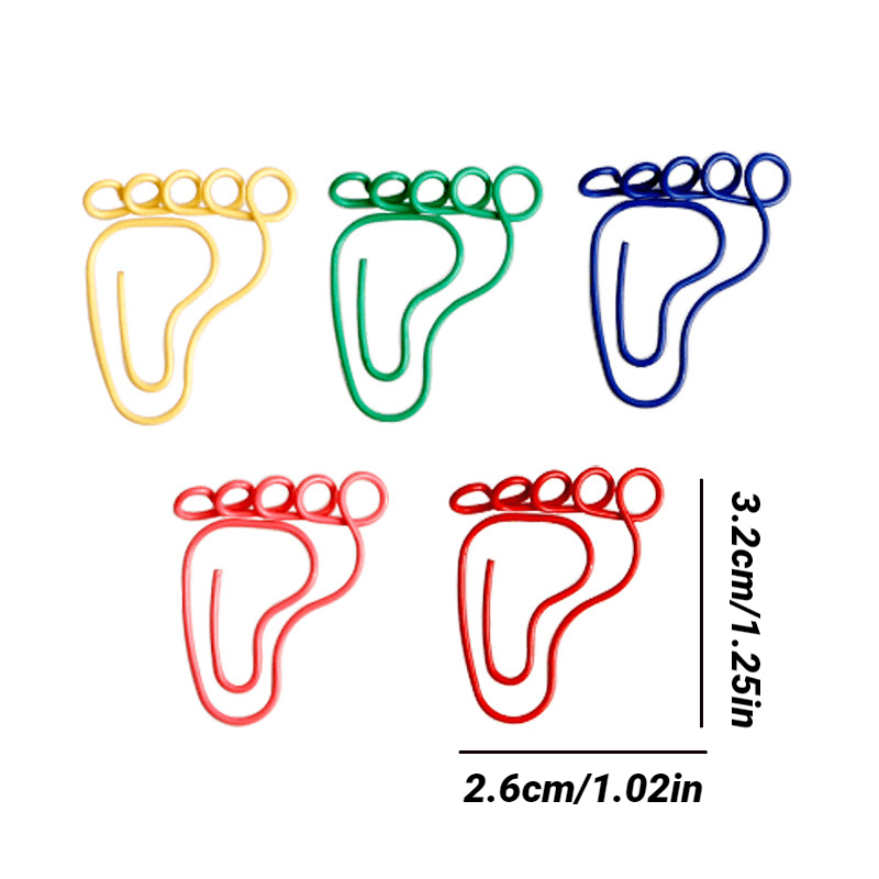 12pcs Colorful Music Note Cat Metal Paper Clip Bookmark