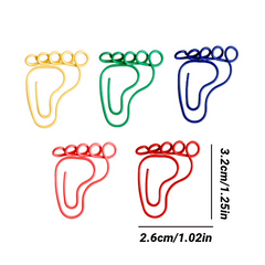 12pcs Colorful Music Note Cat Metal Paper Clip Bookmark