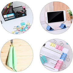 24pcs Multicolor Binder Clips Medium Mini Binder Clips Combination