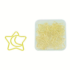 30pcs Creative Paper Clip Bookmark Universal Pin Golden Funny Paper Clip