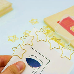 30pcs Creative Paper Clip Bookmark Universal Pin Golden Funny Paper Clip