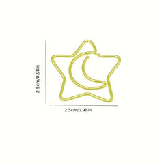 30pcs Creative Paper Clip Bookmark Universal Pin Golden Funny Paper Clip