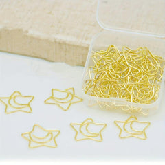 30pcs Creative Paper Clip Bookmark Universal Pin Golden Funny Paper Clip