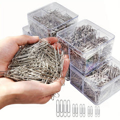 600pcs Silvery Paper Clips 28mm/33mm/50mm Reusable Office & School Supplies