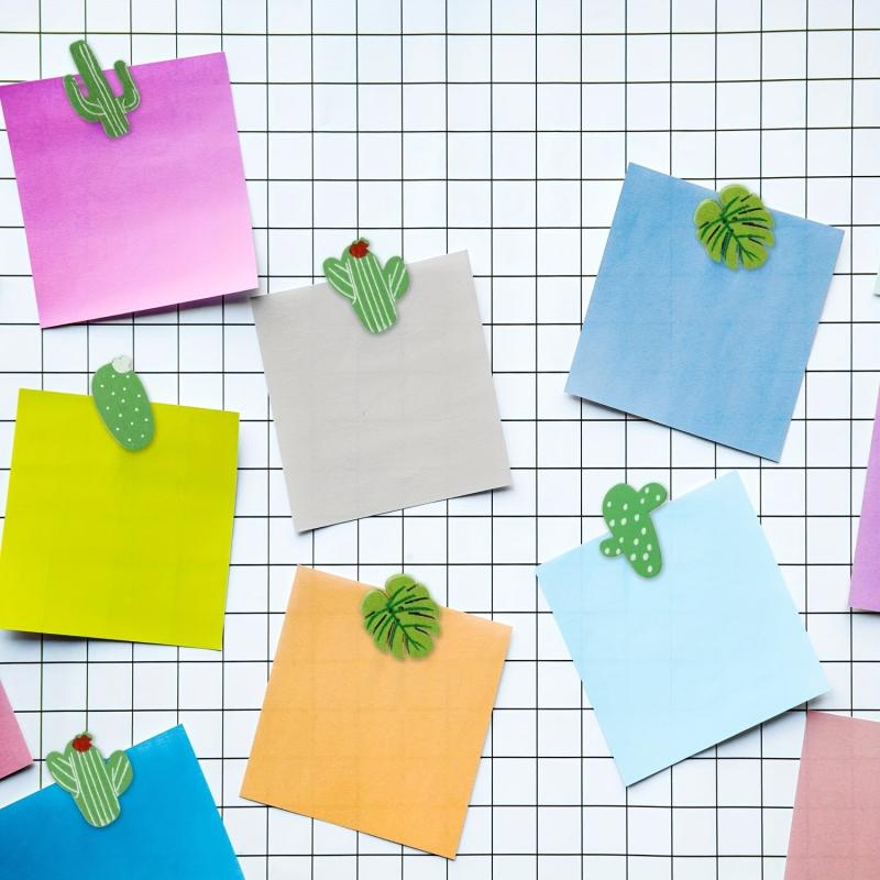 30pcs Wooden Cactus Plants Push Pins Decorative Leaf Thumb Tack