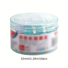 15pcs Clear Candy Binder Clip Metal Office Bill Clip Student Mixed Pack