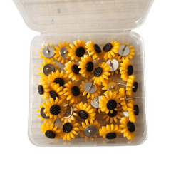 30pcs Sunflower Push Pins for Notice Board Cork Board Paper Photo Wall