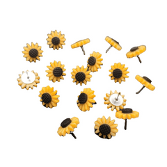 30pcs Sunflower Push Pins for Notice Board Cork Board Paper Photo Wall