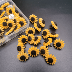 30pcs Sunflower Push Pins for Notice Board Cork Board Paper Photo Wall