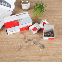 Nickel-plated Paper Clips, Box of 100, Stationery Supplies