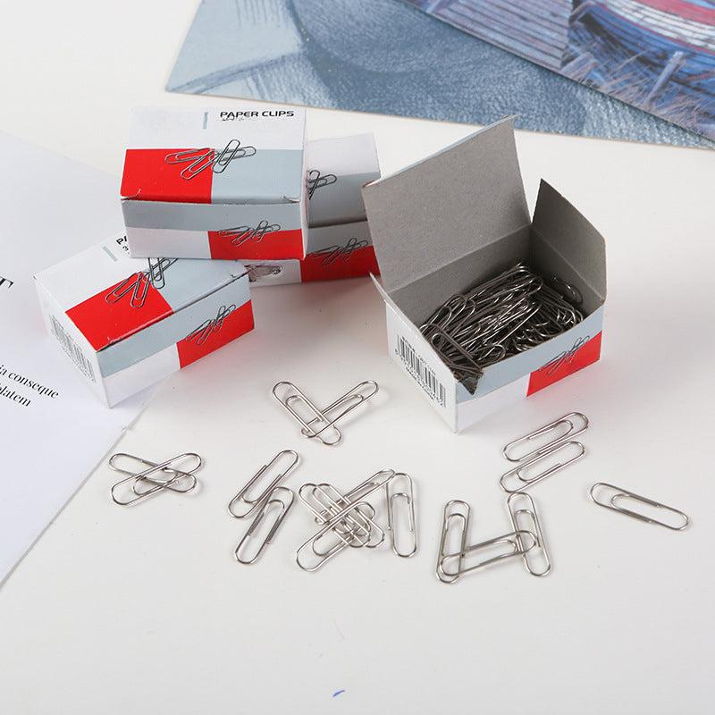 Nickel-plated Paper Clips, Box of 100, Stationery Supplies