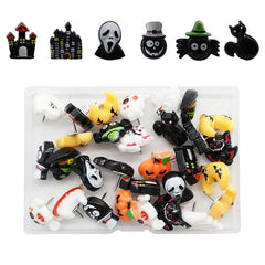Halloween Skull Pumpkin Decoration Push Pin Box 30pcs Funny DIY Decorative Pin