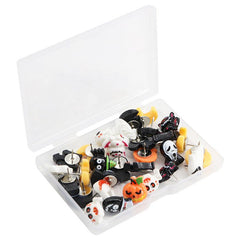 Halloween Skull Pumpkin Decoration Push Pin Box 30pcs Funny DIY Decorative Pin
