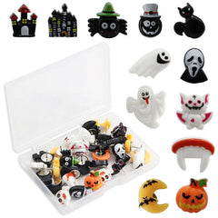 Halloween Skull Pumpkin Decoration Push Pin Box 30pcs Funny DIY Decorative Pin