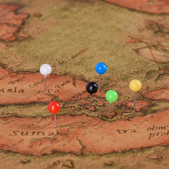 Thasungo Push Pins Map Tacks 10 Assorted Colors Round Head