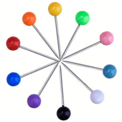 Thasungo Push Pins Map Tacks 10 Assorted Colors Round Head