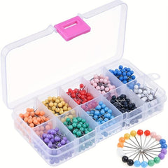 Thasungo Push Pins Map Tacks 10 Assorted Colors Round Head