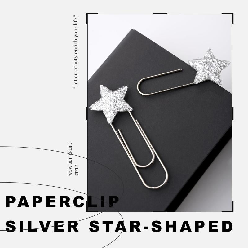 100mm Christmas Star Jumbo Paperclip Set