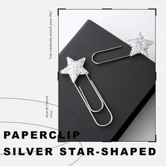 100mm Christmas Star Jumbo Paperclip Set
