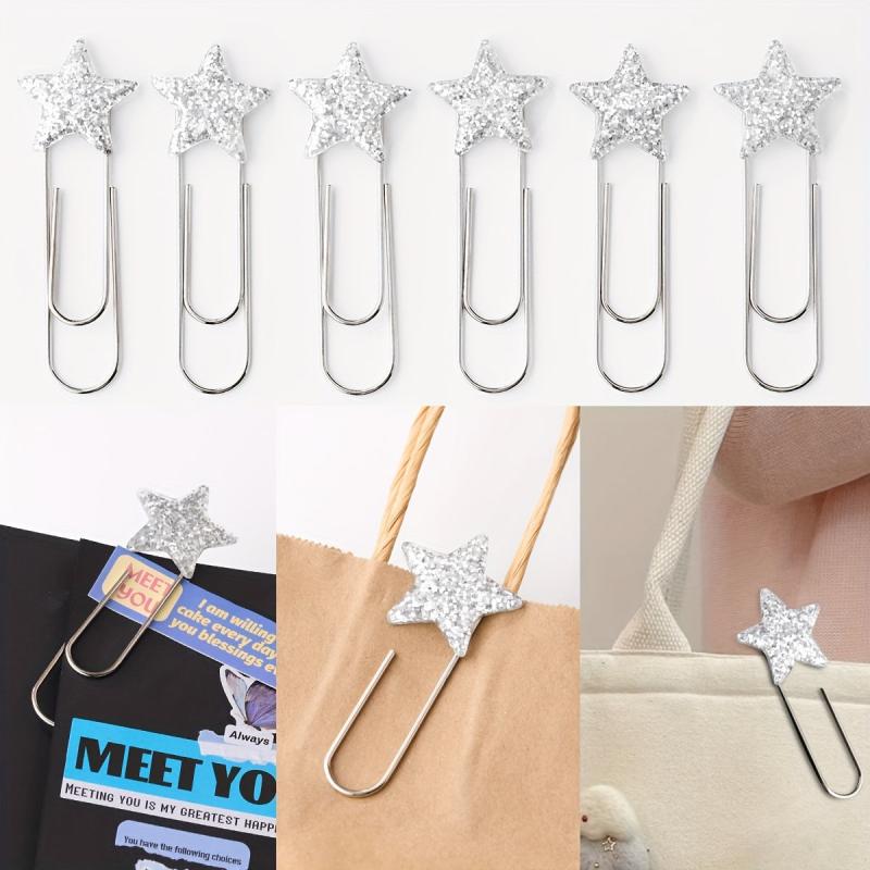 100mm Christmas Star Jumbo Paperclip Set