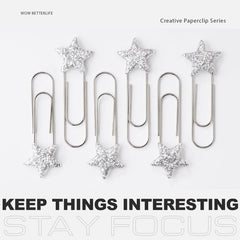 100mm Christmas Star Jumbo Paperclip Set