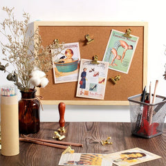 20pcs Golden Push Pins Clips Thumb Tacks With Clips Cork Board Tacks