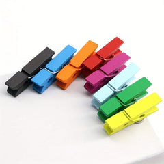 100 Colorful Wood Clip Thumbtack Creative Photo Wall Positioning Nail