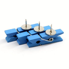 100 Colorful Wood Clip Thumbtack Creative Photo Wall Positioning Nail