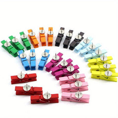 100 Colorful Wood Clip Thumbtack Creative Photo Wall Positioning Nail