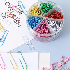 300pcs Colored Paper Clips Jumbo Ideal For Home School Office Use