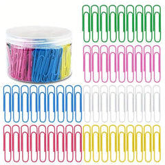 300pcs Colored Paper Clips Jumbo Ideal For Home School Office Use