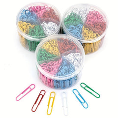 300pcs Colored Paper Clips Jumbo Ideal For Home School Office Use