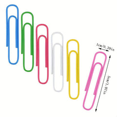 300pcs Colored Paper Clips Jumbo Ideal For Home School Office Use