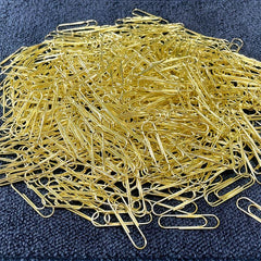 100pcs Golden Paper Clips 28MM Office Paper Clips Rust-proof Durable