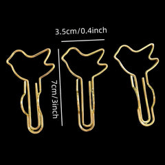2pcs Metal Drop Arrow Bird Pen Clips For Notebook Books