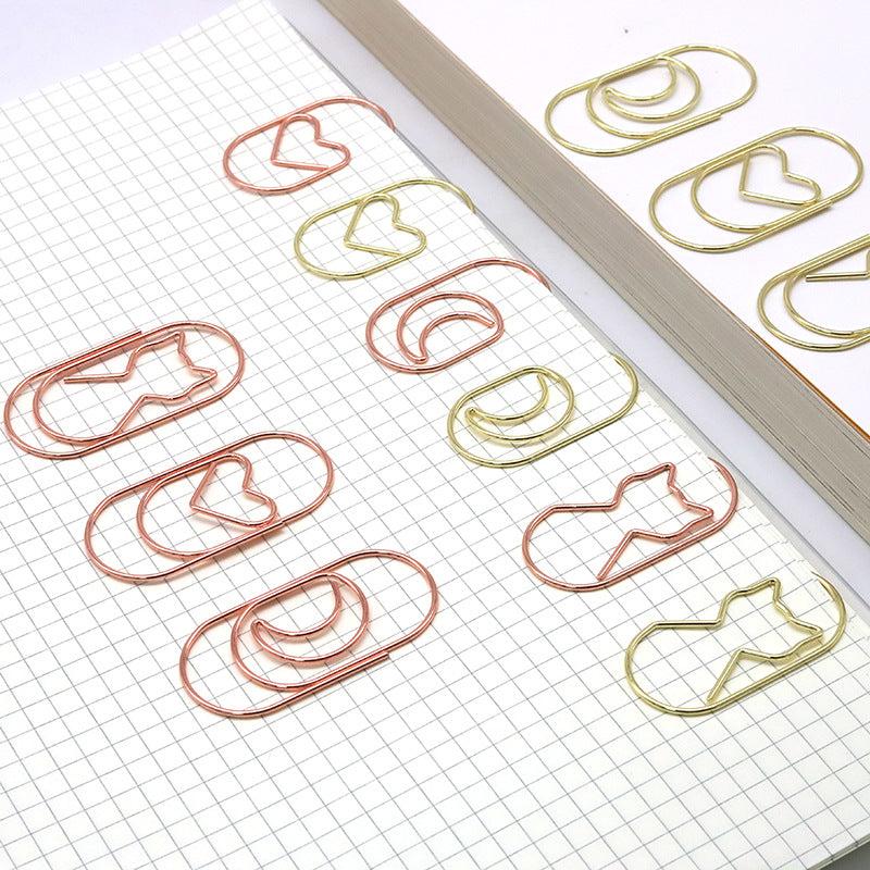 Love Heart Clip Metal Bookmark Pin for Students