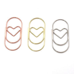 Love Heart Clip Metal Bookmark Pin for Students