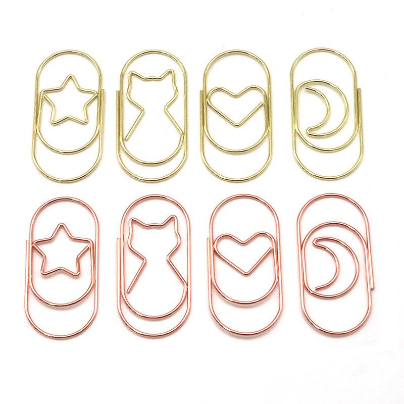 Love Heart Clip Metal Bookmark Pin for Students