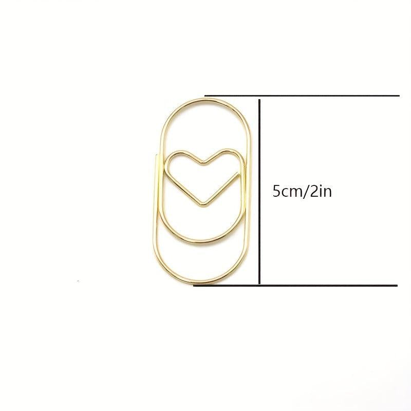 Love Heart Clip Metal Bookmark Pin for Students