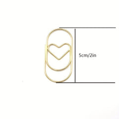Love Heart Clip Metal Bookmark Pin for Students