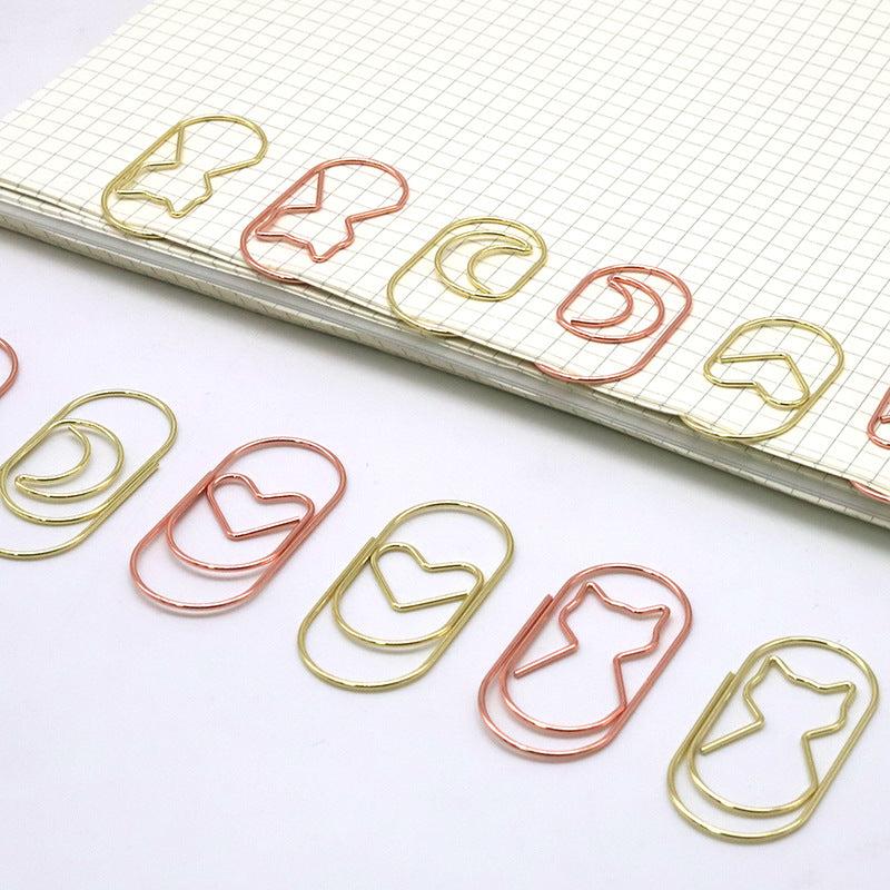 Love Heart Clip Metal Bookmark Pin for Students
